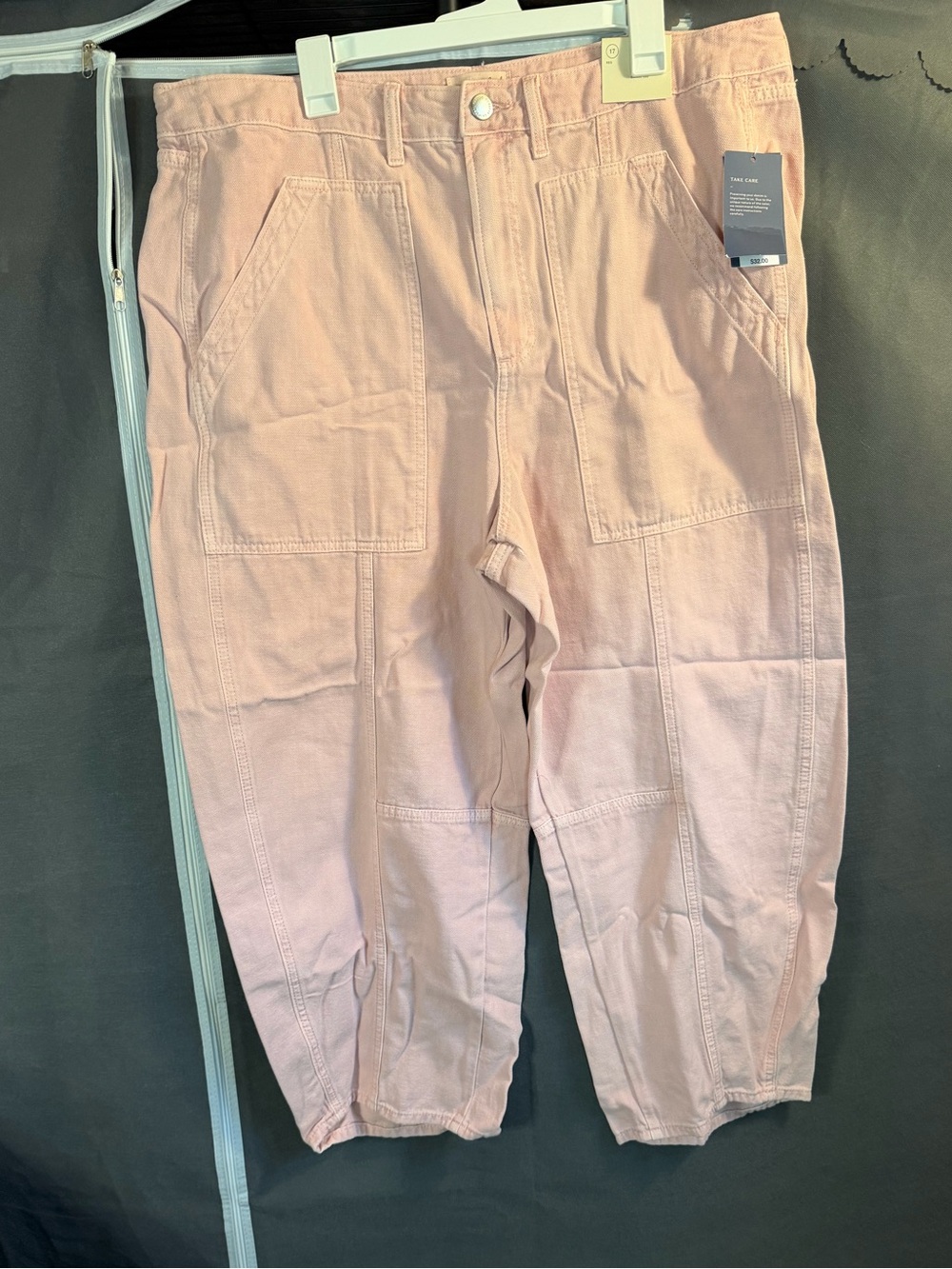 Universal Thread Easy Barrel High Rise Light Pink Jeans Size 17